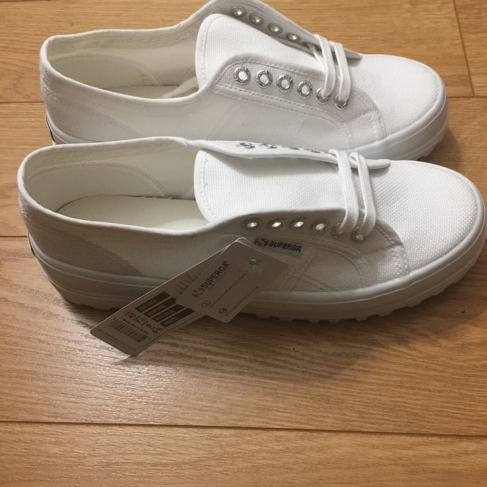 NWT Superga white canvas sneakers 2555 COTU - Picture 4 of 7